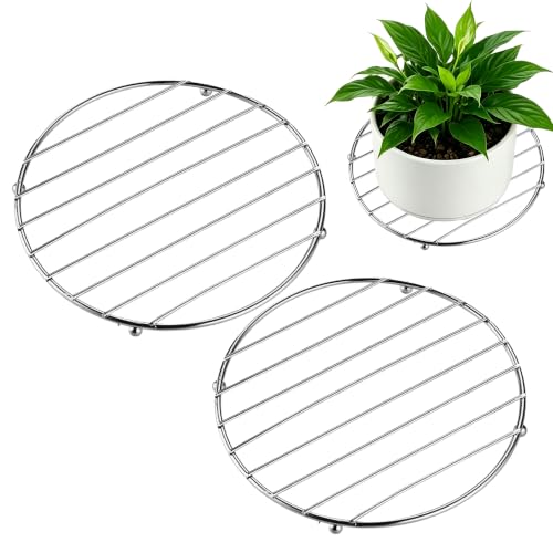 2PCS Stainless Steel Pot Feet Plant Pot Risers for Outdoor Planters Flower Pots Risers Toes for Plant Flower Pots Indoor Outdoor