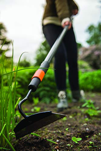Fiskars QuikFit Hoe, Tool Head, Length: 25 cm, Width: 18.5 cm, Steel Head, Black/Orange, 1000677 - style: Hoe