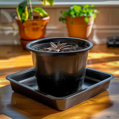 OUPSAUI 1 Gallon Pots for Plants,Flexible Gallon Plastic Nursery Pots with Drainage Holes, Plastic Pots for Outdoor Plants (1Gal-20pcs) - size: 1Gal-20pcs