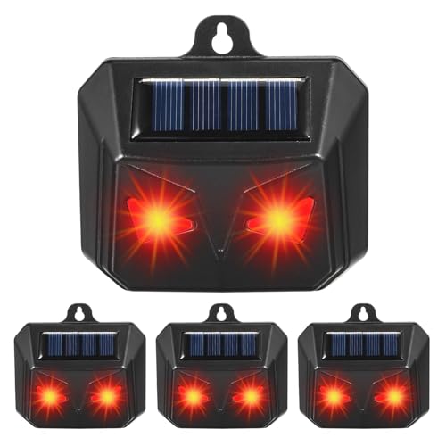 4 Pack Solar Nocturnal Animal Repeller, Predator Lights for Chicken Coop