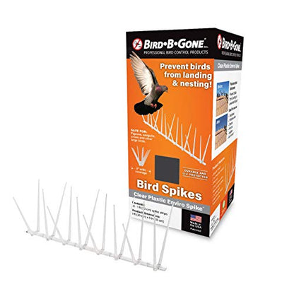 Bird B Gone EnviroSpike Plastic Bird Spikes, 50ft, Clear - size: 50 Feet Long