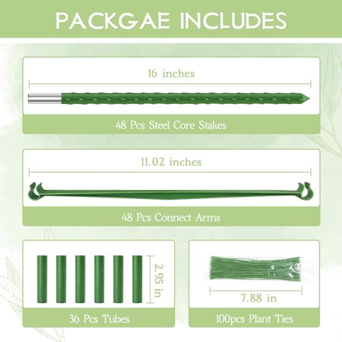 Legigo 4 Pack Tomato Cage for Garden, Up to 63Inch Sturdy Tomato Trellis - color: Green 4 Pack, size: 63 Inches