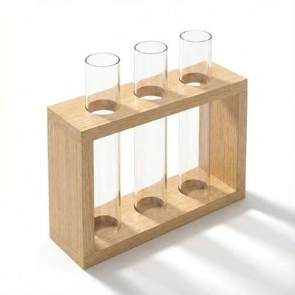 3-Tube Plant Propagation Station, Wall-Mounted Terrarium with Propagation Tubes – Ideal for Indoor Plant Propagation in Living Rooms, Bedrooms & Offices (Uses Test Tubes for Plants)