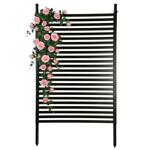 Metal Garden Trellis for Climbing Plants, 59 Inch Tall Fence Plant Support for Flower and Vegetable (35.5" W x 59" H)