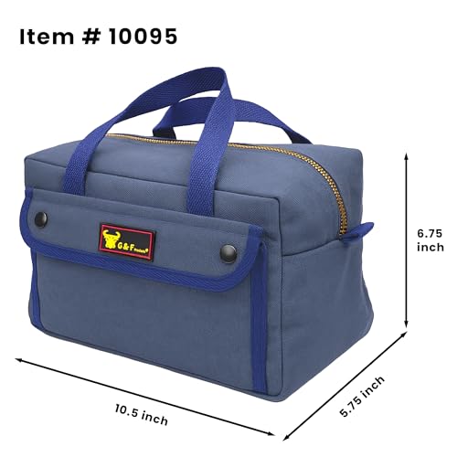 Waxed Canvas Compact Military Duffle Bag, 11 x 7 x 6 In, Water-Resistant - color: Navy Blue (11 inch x 7 inch x 6 inch)