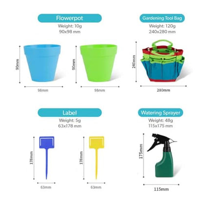 Toddler Metal Wheelbarrow Set for Kid with 12 PCS Gardening Tool(Green Set) - color: Green Set