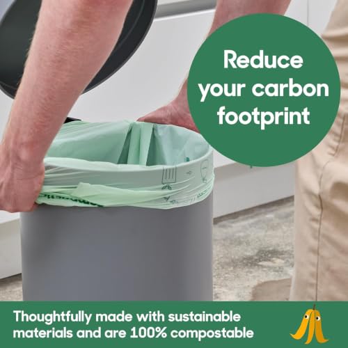 Compostic Compostable Trash Bags, 1.6 Gallon Mini Bin, 200 Ct - size: 200 Count (Pack of 1), style: Mini 1.6 Gallon