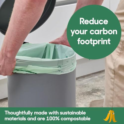 Compostic Compostable Trash Bags, 1.6 Gallon Mini Bin, 200 Ct - size: 200 Count (Pack of 1), style: Mini 1.6 Gallon