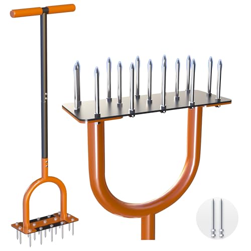 39in Lawn Aerator Manual Yard Grass Aerator Aeration Tool