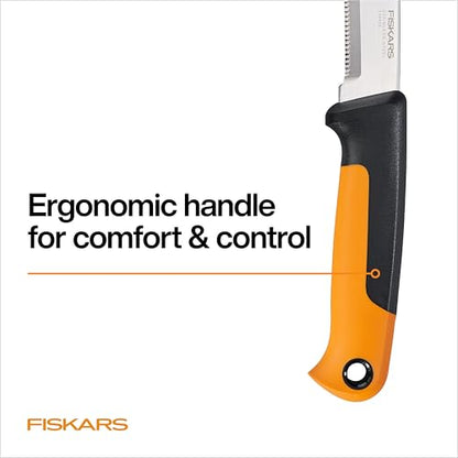 Fiskars Harvesting Knife w/ Sheath, Serrated Edge Vegetable Garden Tool - style: Harvesting Knife