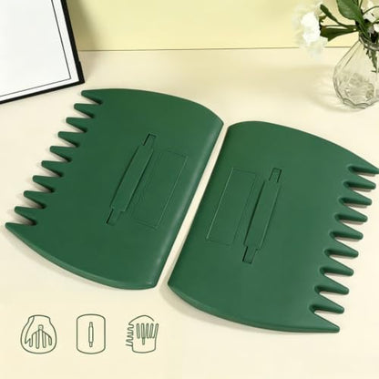2PCS Army Green Leaf Scoops Hand Rakes