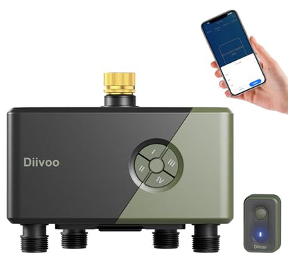 Diivoo Brass 4 Outlets WiFi Water Timer - size: 4 Outlets