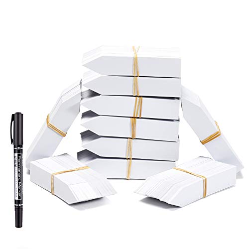 MIHEY 1000 Pcs Plant Tags and Labels - Plastic Waterproof Garden Markers - color: White