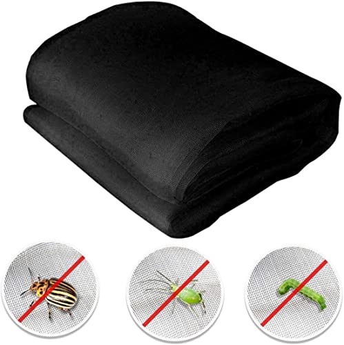 Agfabric Garden Netting 6.5ft x25ft Insect Pest Barrier Bird Netting for Garden Protection,Row Cover Mesh Netting for Vegetables Fruit Trees and Plants,Black - size: 6.5'x25'