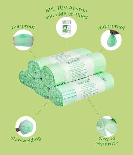 bioMat 2.6 Gallon Compostable Food Scrap Bags, 50 Count - size: 25 Count (Pack of 2), style: 2.6 Gallon