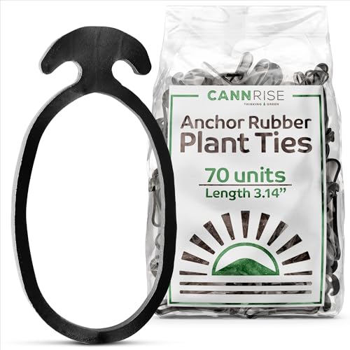 Anchor Bands for Trellising – 70-Pack 8 cm/3.14 in Rubber Vine Ties, UV-Protected Bands: Grapevines, Trees & Climbing Plants – Tool-Free Loop-and-Anchor Design for Install, Weatherproof - size: 70 pack / 3.14"