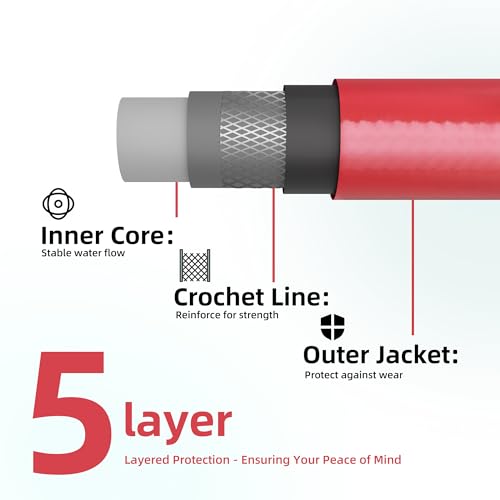 10 ft 3/4” Short Leader Garden Hose, Solution4Patio, Male/Female Fittings - size: 3/4 in. x 10 ft.