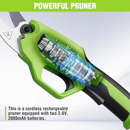 WORKPRO 7.2V Electric Pruning Shears, 0.8" Cutting Diameter