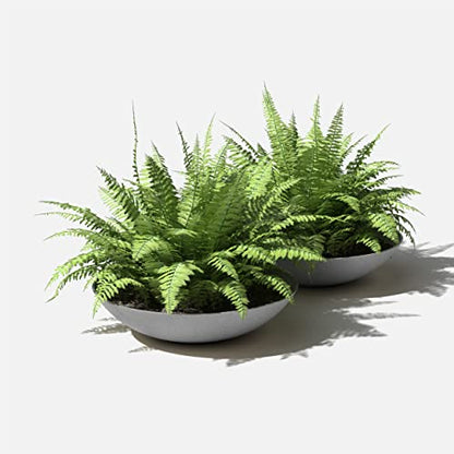 Veradek Mason Series Lane Bowl - Large Outdoor Bowl Planter - color: Gray, size: 8"H x 32"DIA 2PK