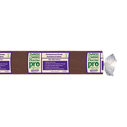 Dewitt 30 Year Professional Weed Control Fabric 3 oz, Brown, 3 x 100 Feet – Heavy-Duty Landscape Barrier and Ground Cover for Gardens, Raised Beds, Walkways, and Outdoor Landscaping
