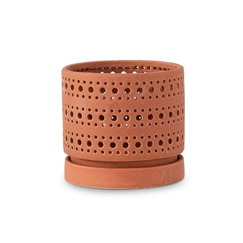 LE Beau Ceramic Moon Gate Orchid Planter with Attached Saucer - Sand (Sand Canyon Clay, 6.0" D x 5.5" H (Single Pot)) - color: Sand Canyon Clay, size: 6.0" D x 5.5" H (Single Pot)