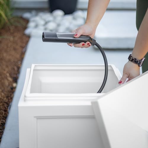 Mayne Inc 5858-W Fairfield Garden Hose White Storage Bin - color: White