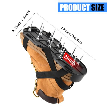 Lawn Aerator Shoes for Lawn,Aerator Shoes Tool with Adjustable Straps,Heavy Duty Spiked Aerating Shoes with 13 Heavy-Duty Metal Spikes,Perfect Aerator Lawn Tool for Lawns,Gardens and Courtyards