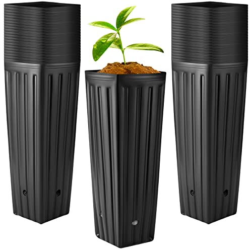Nuenen Tall Tree Pot, Plastic Deep Nursery Pots - size: 11.8" H X 3.9" W