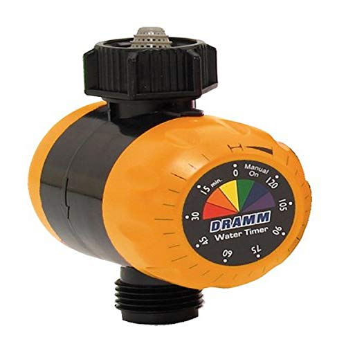 Dramm ColorStorm Premium Water Hose Timer, Mechanical, Turns Water Off Automatically, Up to 120 Minutes of Run Time, Compact for Lawn, Drip, Soaker Hose and Garden, Orange - color: Orange