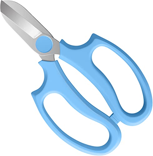 Housolution Flower Scissors, Premium Steel Garden Pruning Shears, Blue - color: Light Blue, size: 1 Pack