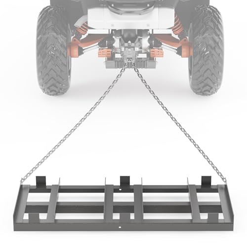 4FT Tow-Behind Drag Harrow Driveway Grader for ATV UTV Tractor - size: 48*20inch