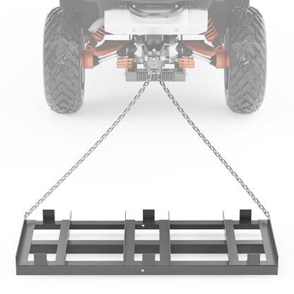 4FT Tow-Behind Drag Harrow Driveway Grader for ATV UTV Tractor - size: 48*20inch
