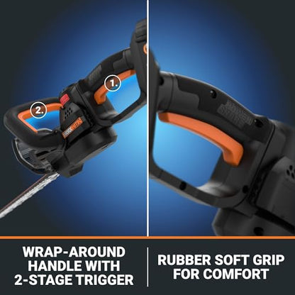 WORX Cordless Hedge Trimmer, 20V 22" Bush Trimmer, WG263 - style: 22" 20V Hedge Trimmer w/(1)4.0Ah Battery