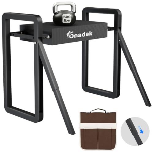 Garden Kneeler and Seat Foldable Gardening Stool with Extendable Legs - color: Dark Black