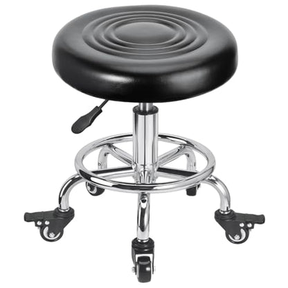 FLOLXNB Rolling Stool Low Roller Seat PU Leather, Rolling Chair Height Adjustable, Garage Stool with Wheels for Manicure Mechanic Home Office Garage Shop (Style 3) - style: Style 3