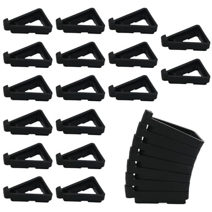 24pcs Black Invisible Flower Pot Feet,Breathable Plant Pot Risers Compressive Outdoor Planters,Triangular Lifters Supports for Indoor/Outdoor Use(Large)