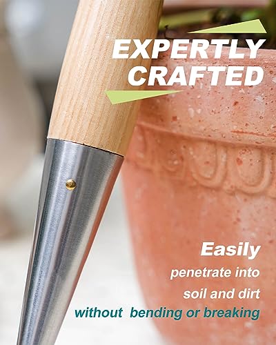 Dibber with 5 Inch Measurements Seed Dibber Garden Tool Hand Dibbler Seed Planter Tool Seed Dispenser Hole Digger for Planting Small Seeds Seedlings Sowing Seeds Transplanting Plants - size: 5-inch Bulb Planter