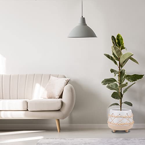 Ceramic Planter Pot for Indoor & Outdoor Plant, Flower - color: Beige Brown