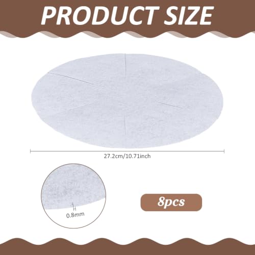 BENECREAT 8Pcs Self Watering Hanging Basket Liner, 10.7Inch Non Woven Water Storing Liners, Round Water Absorbing Mat for Coco Liners Plant Pot - size: 10.7Inch