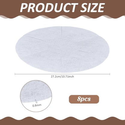 BENECREAT 8Pcs Self Watering Hanging Basket Liner, 10.7Inch Non Woven Water Storing Liners, Round Water Absorbing Mat for Coco Liners Plant Pot - size: 10.7Inch