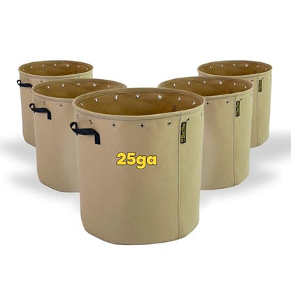 BudTrainer BudPots Grow Bags for Low Stress Training, 25 Ga, 5-Pack, Tan - size: 25 Gallon