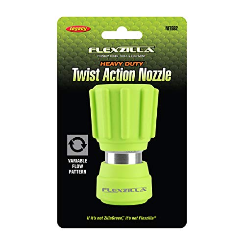 Flexzilla Garden Hose Nozzle - Heavy Duty Twist Action, NFZG62, ZillaGreen™