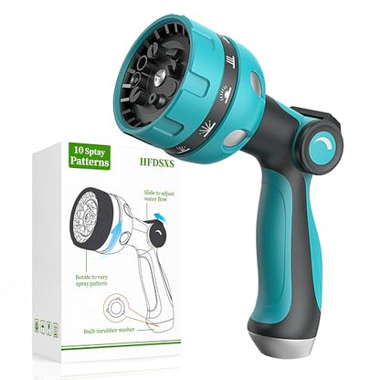 Garden Hose Nozzle Heavy Duty, Water Hose Sprayer Nozzle for Outdoor - color: Blue