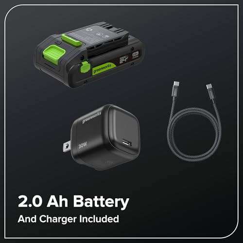 Greenworks 24V 8 in Pole Saw Hedge Trimmer Kit, 2.0 Ah Battery and Charger - size: 8" Combo (2.0Ah), style: 3-Section Polesaw