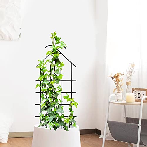 ARIFARO 4 Pack 24" Metal Garden Trellis for Climbing Plants Outdoor - size: 24 inch
