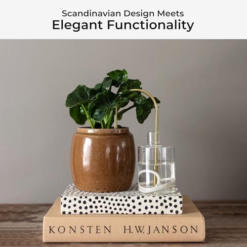 Beautiful Self-Watering Wick System for Effortless Plant Care, Automatic Drip Irrigation, Sustainable & Stylish Scandinavian Design, Ideal for House Plants (S, Beige Sand) - color: Beige Sand, size: Small