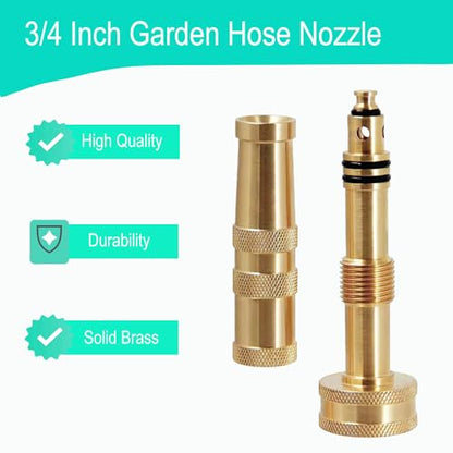 Solid Brass Adjustable Twist Hose Nozzle - style: Nozzle Twist+Jet 2P