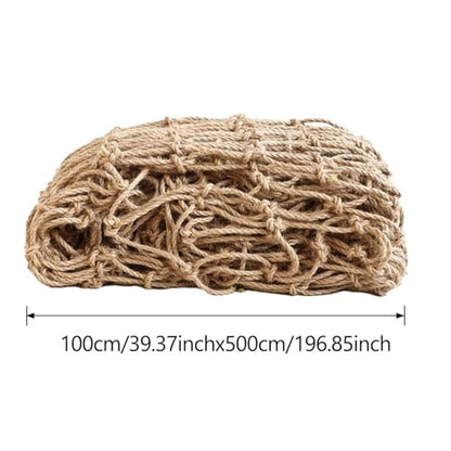 Plant Support Netting Jute Twine Trellis Outdoor Grow Party Indoor/Outdoor Ceiling Decor 3mm Mesh for Climb Plant Vegetables Vine Veggie, 1Mx5M