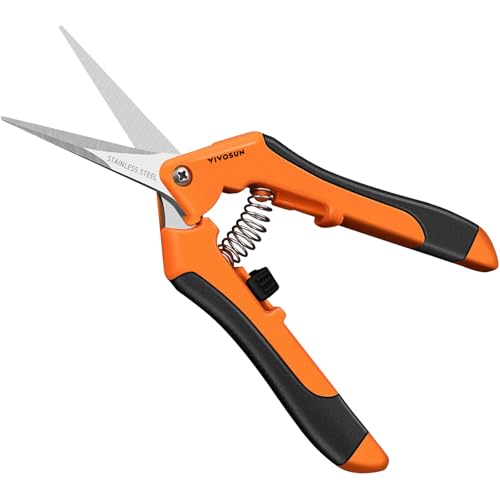 VIVOSUN 6.5 Inch Garden Scissors, Orange Pruning Shears for plants, 3-Pack - style: Orange Straight Blade