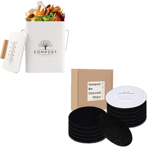 PERFNIQUE Kitchen Compost Bin with Charcoal Filters